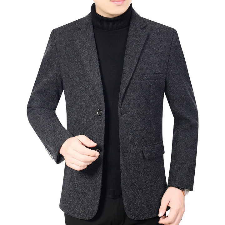 Herren Elegantes Wollmix-Sakko mit Slim Fit und Reverskragen Drune