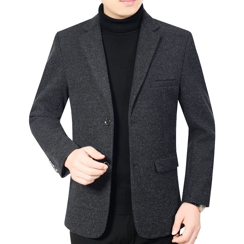 Herren Elegantes Wollmix-Sakko mit Slim Fit und Reverskragen Drune