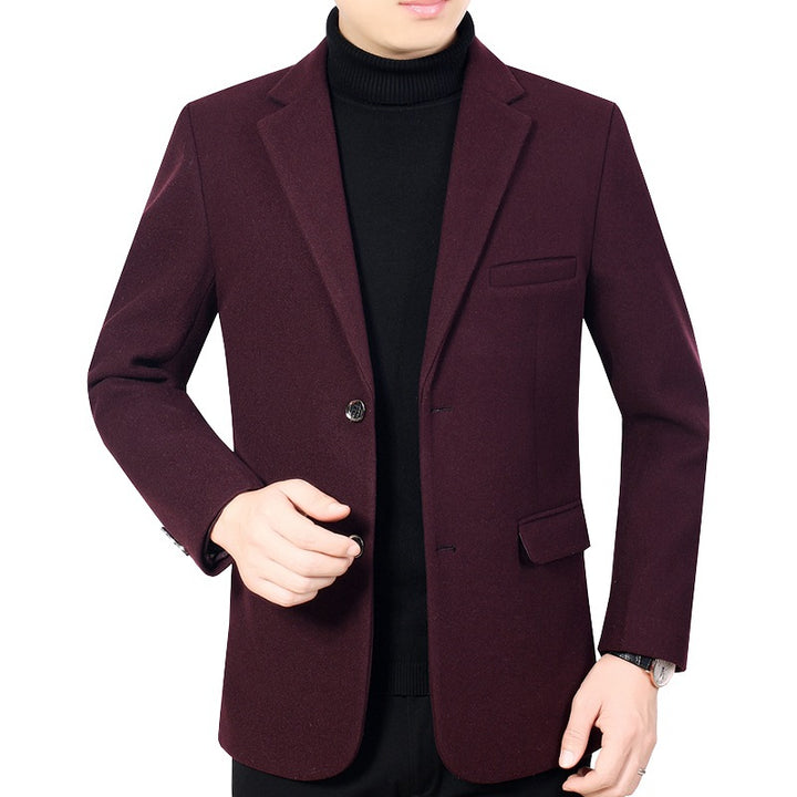 Herren Elegantes Wollmix-Sakko mit Slim Fit und Reverskragen Drune