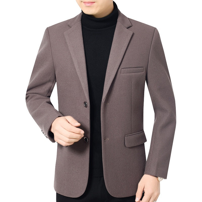 Herren Elegantes Wollmix-Sakko mit Slim Fit und Reverskragen Drune