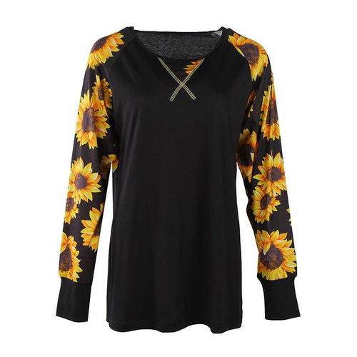 Damen Langarmshirt mit floralem Muster und lässigem Schnitt Drune