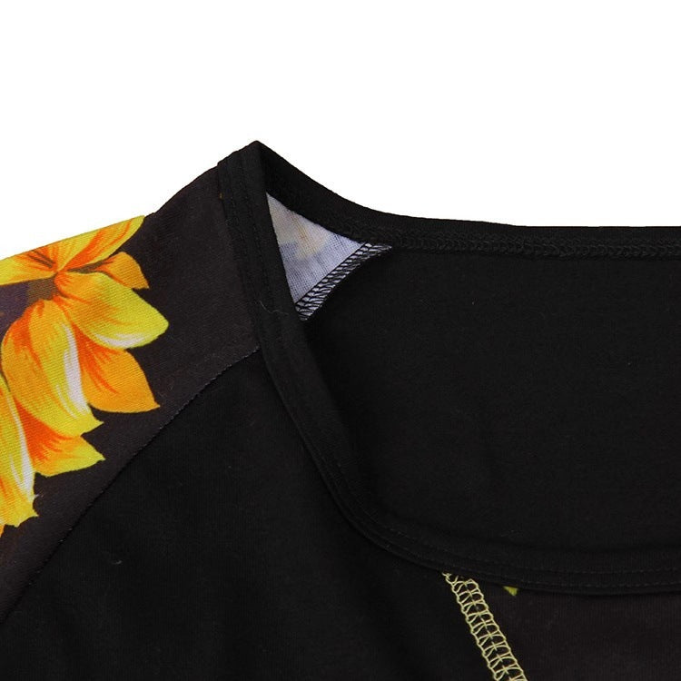 Damen Langarmshirt mit floralem Muster und lässigem Schnitt Drune