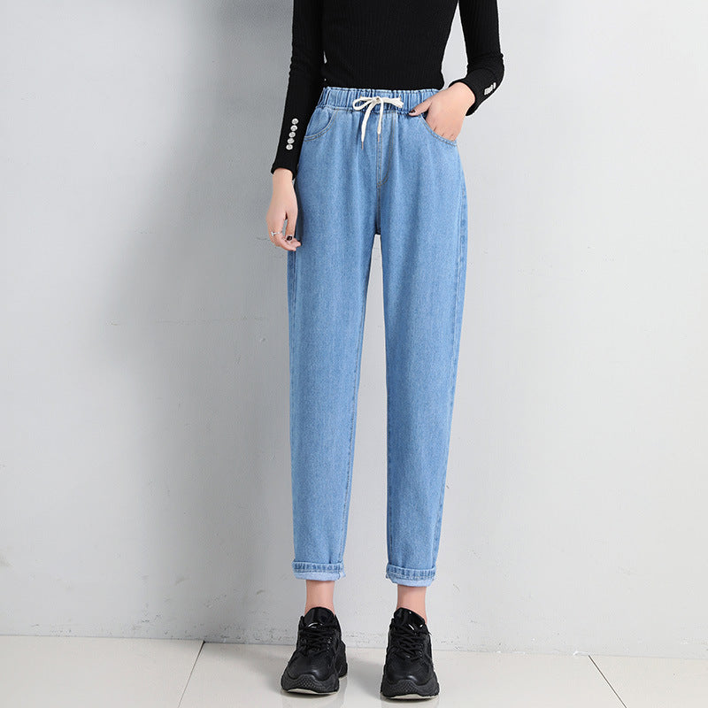 Damen Bequeme Jeans mit elastischem Bund und seitlichen Taschen Drune
