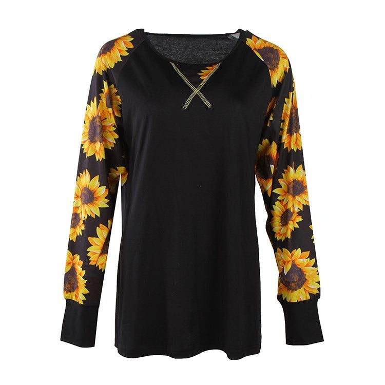 Damen Langarmshirt mit floralem Muster und lässigem Schnitt Drune