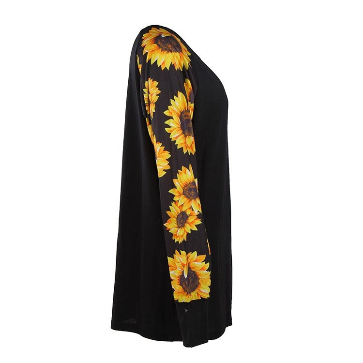 Damen Langarmshirt mit floralem Muster und lässigem Schnitt Drune
