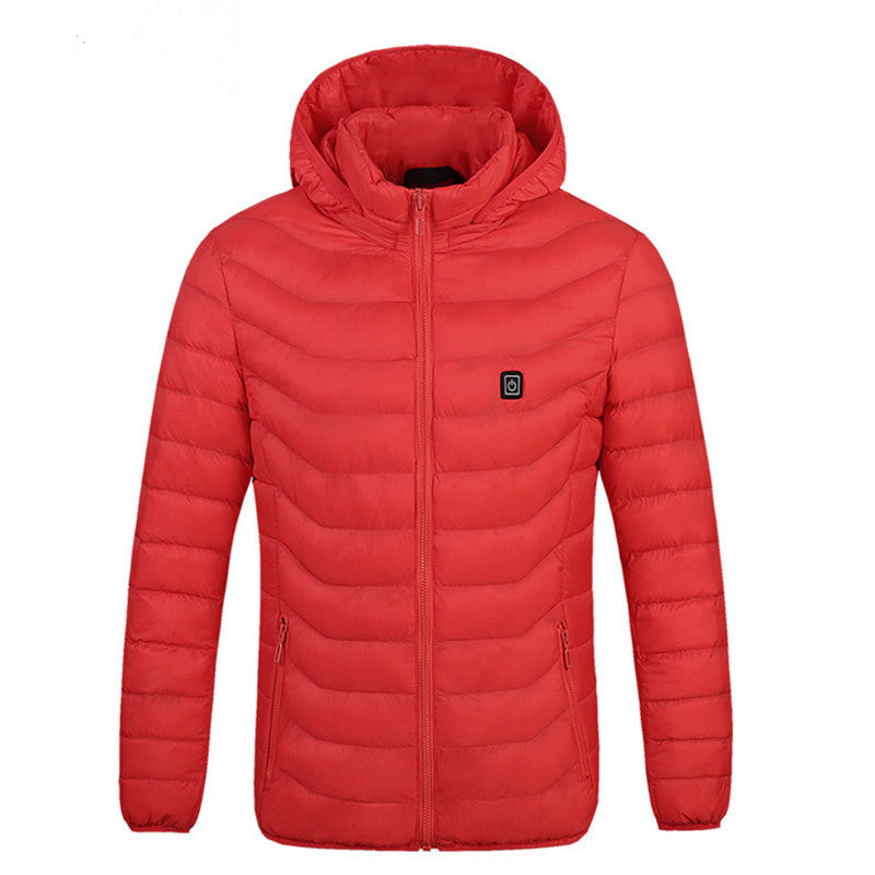 Herren wattierte Steppjacke mit Kapuze, ultraleicht und winddicht Drune
