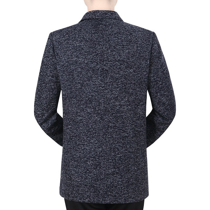 Herren Strukturiertes Casual-Sakko mit dezentem Melange-Effekt und Zweiknopf-Silhouette Drune