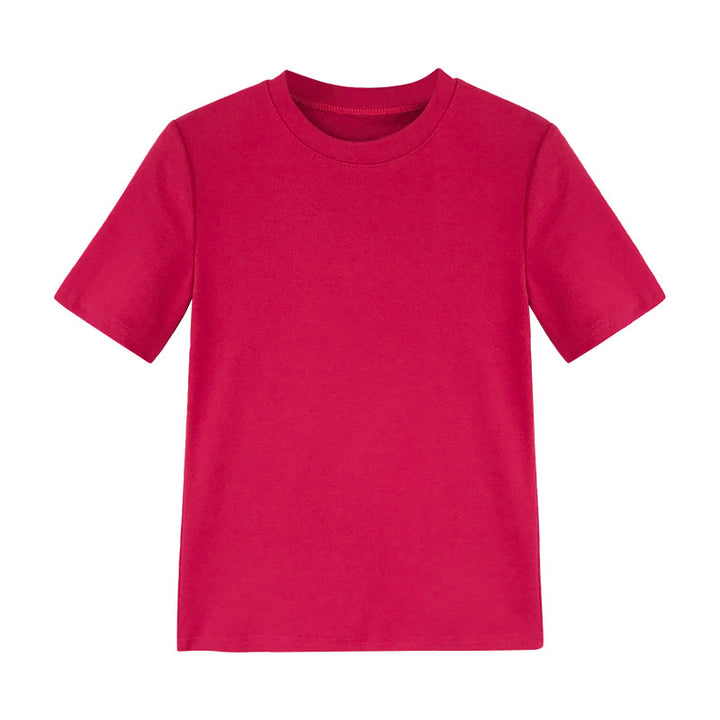 Damen Baumwoll T-Shirt mit modernem Rundhalsausschnitt und bequemen Schnitt