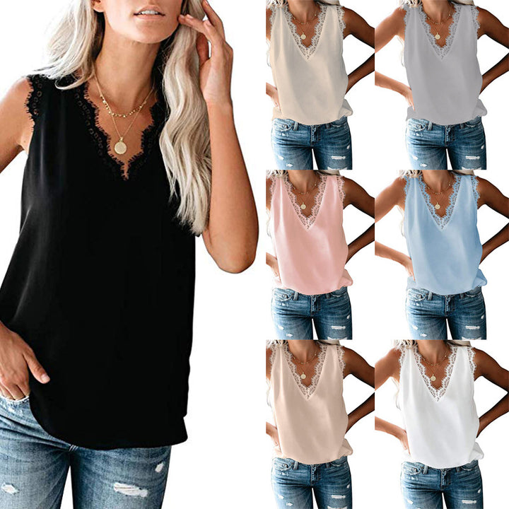 Damen Bluse mit elegantem Spitzeneinsatz Drune