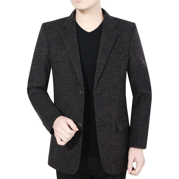 Herren Strukturiertes Casual-Sakko mit dezentem Melange-Effekt und Zweiknopf-Silhouette Drune