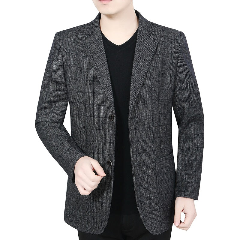 Herren Sakko Glencheck Slim Fit mit leichter Innenfütterung Drune