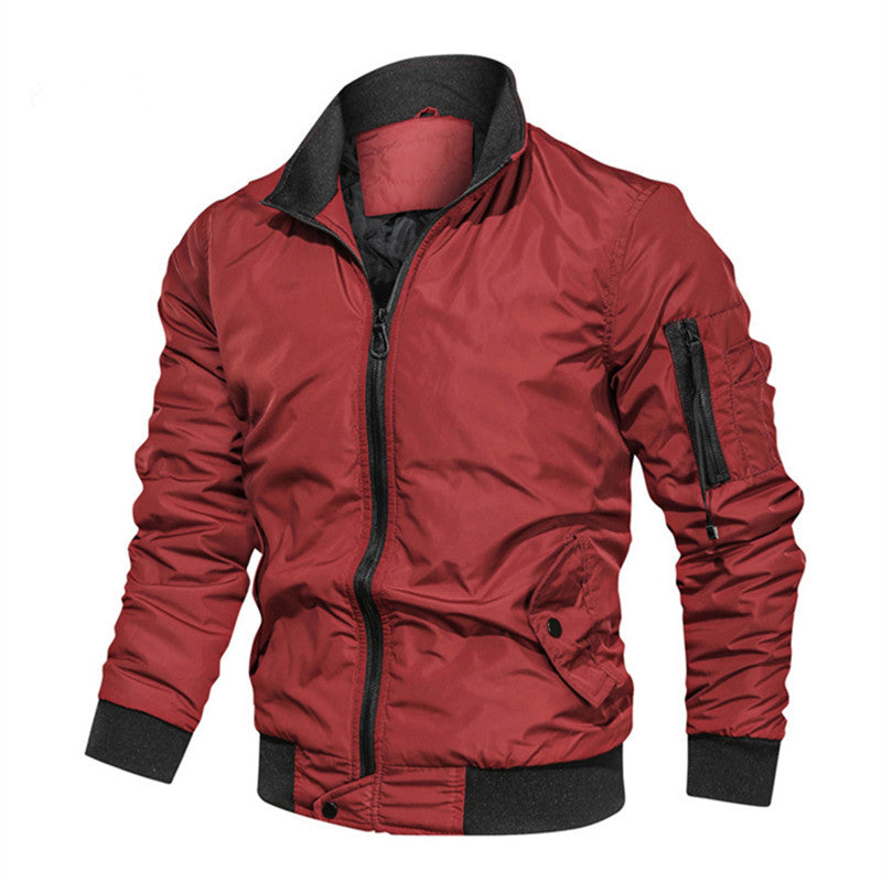 Herren Bomberjacke im Fliegerstil mit Thermofutter, Ärmeltasche und Rippbündchen Drune