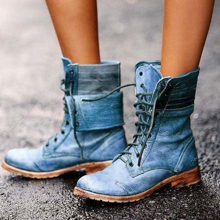 Drune | Elegante Stiefel Mit Schnürung Vorne