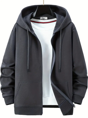 Drune - Lässiger Herbst Full Zip Hoodie mit Kordelzug für Männer