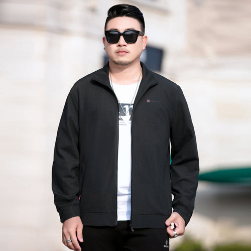 Herren Leichte Freizeitjacke mit Reißverschluss und Stehkragen Drune