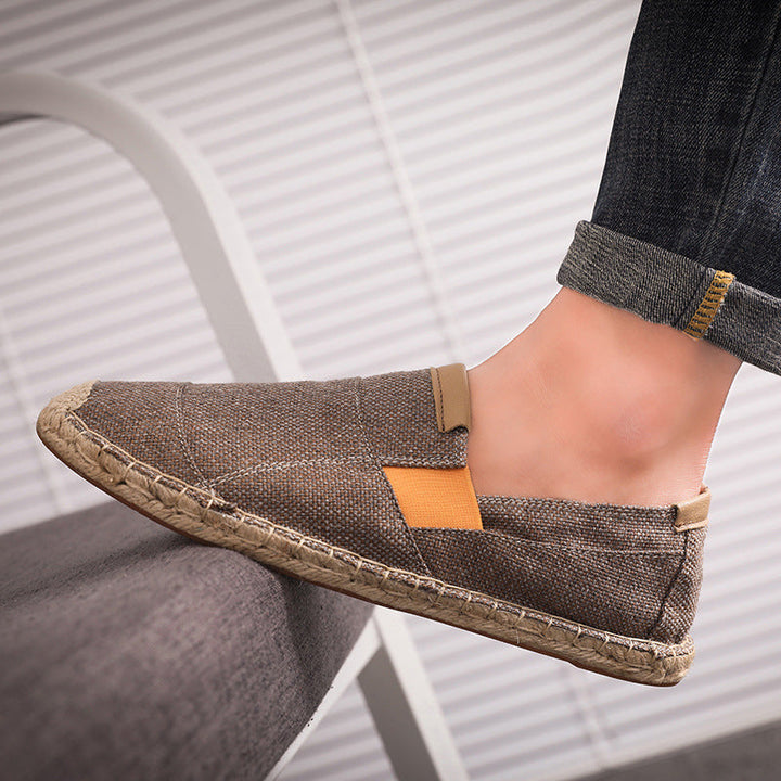Drune | Boss Stilvolle Handgemachte Leinwandstrohschuhe Sommer-Chic