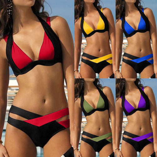 Damen Hochwertiger Triangel-Bikini mit modischem Schnitt Drune