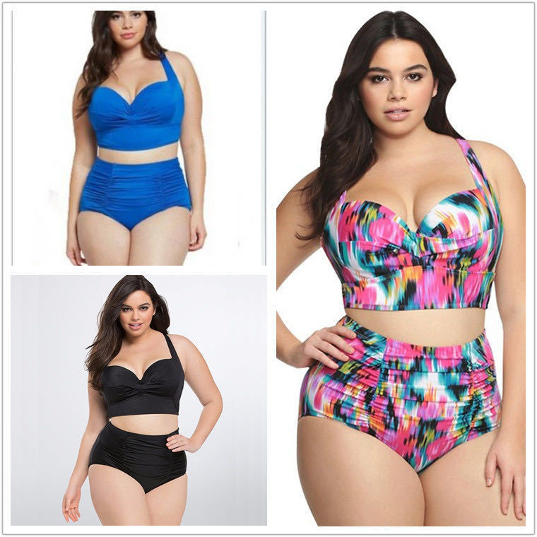 Damen Hochtailliertes Bikini-Set mit eleganter Raffung Drune