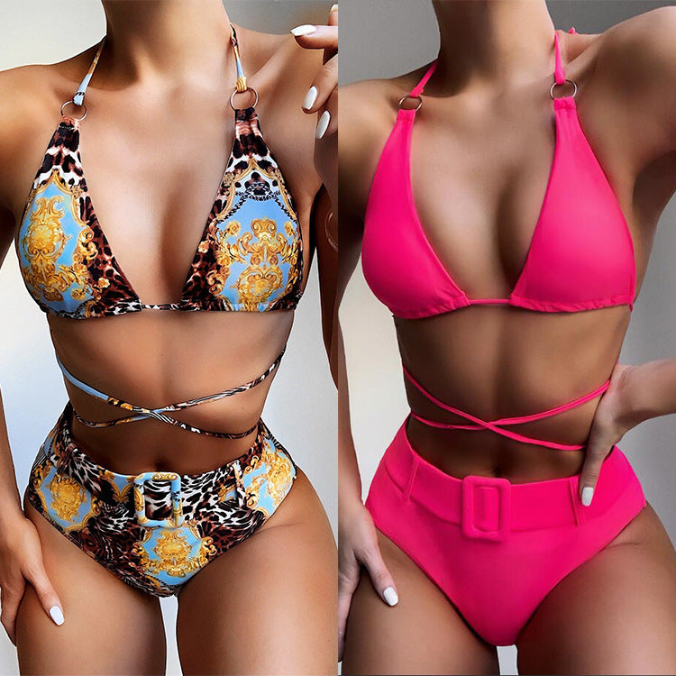 Damen Triangel-Bikini mit raffiniertem Wickelband und elegantem Design Drune