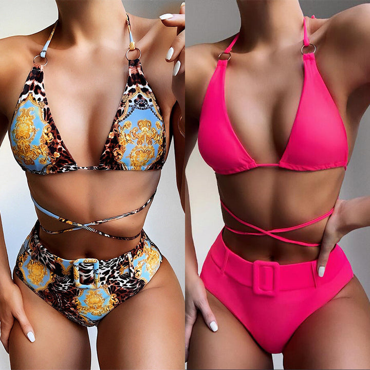 Damen Triangel-Bikini mit raffiniertem Wickelband und elegantem Design Drune