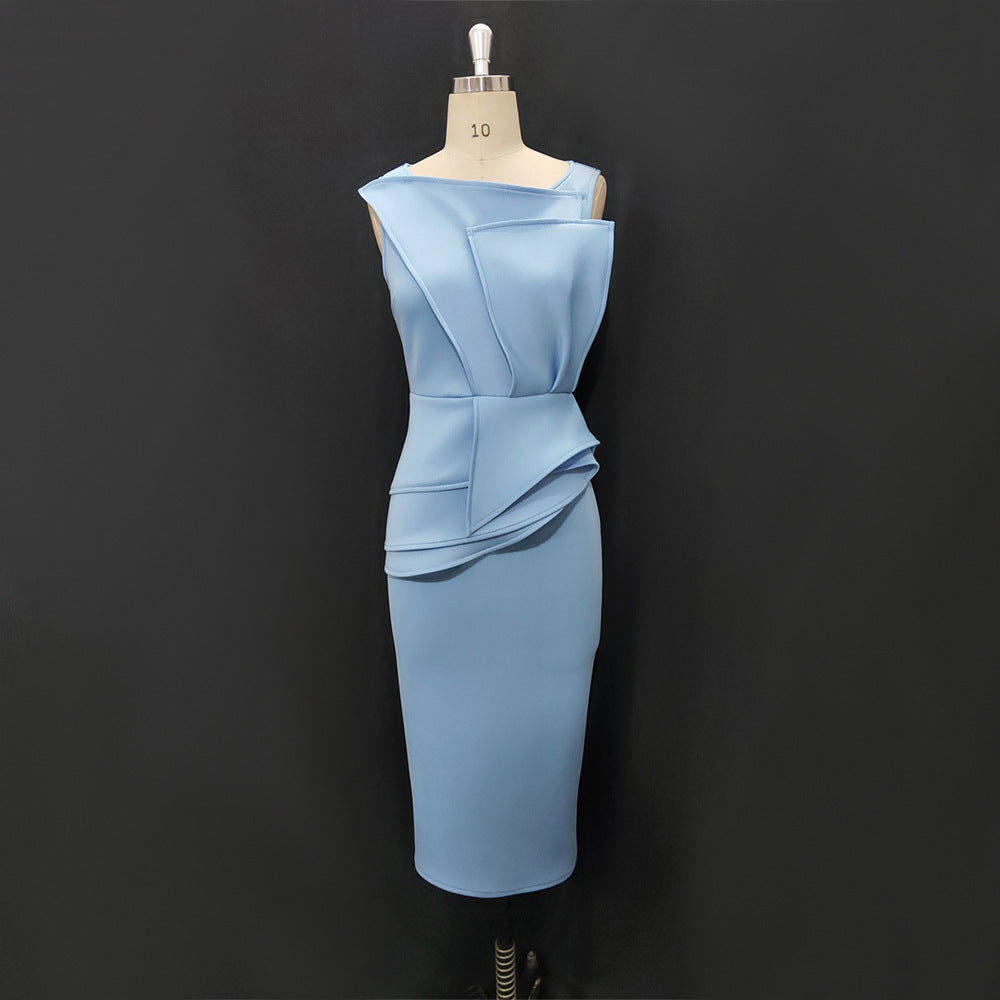 Damen Etuikleid mit elegantem Drapierungsdesign Drune