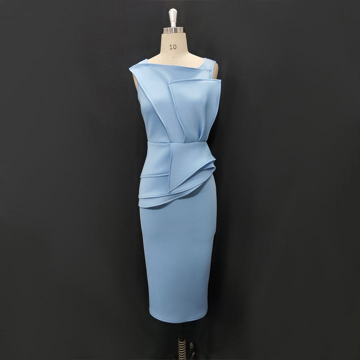 Damen Etuikleid mit elegantem Drapierungsdesign Drune