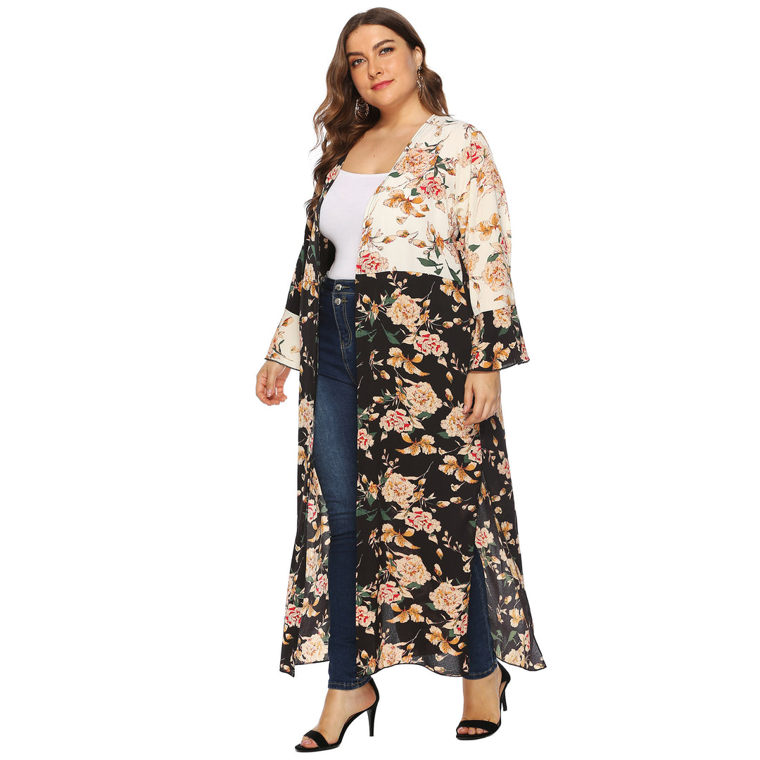 Damen floraler Kimono-Überwurf Drune