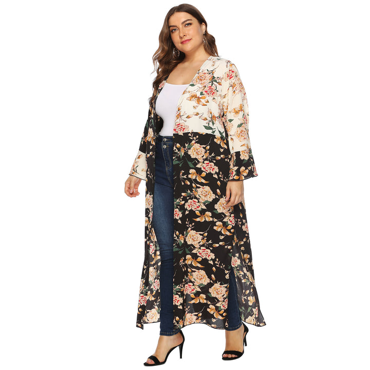 Damen floraler Kimono-Überwurf Drune