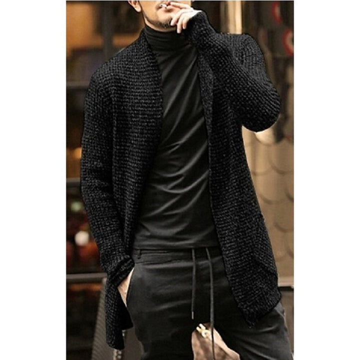 Herren eleganter Strickcardigan mit offener Front und lässigem Schnitt Drune