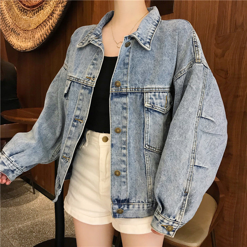 Damen Oversized Denim-Jacke mit praktischen Taschen Drune