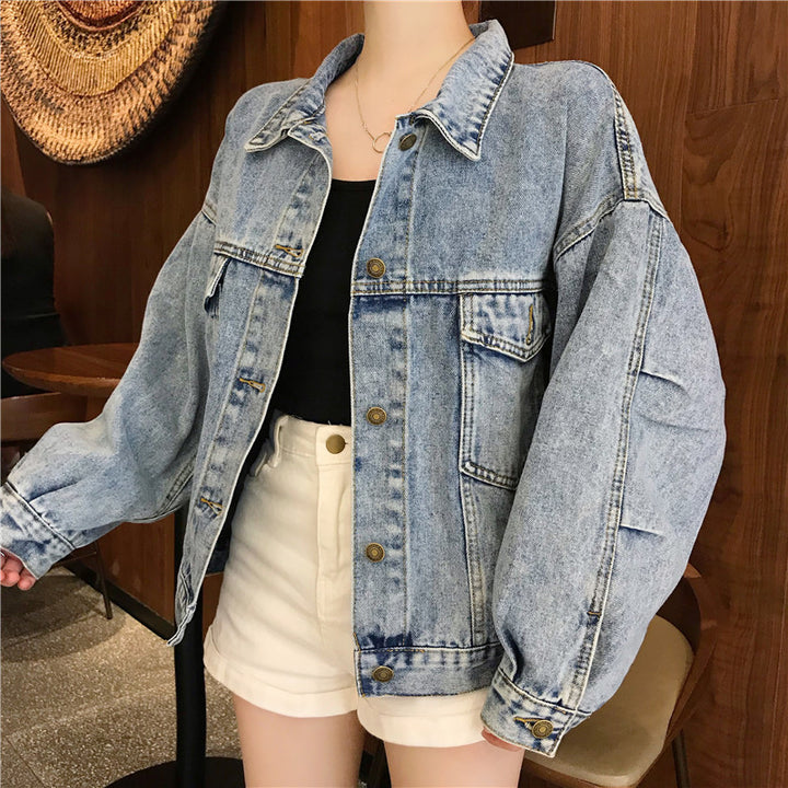 Damen Oversized Denim-Jacke mit praktischen Taschen Drune