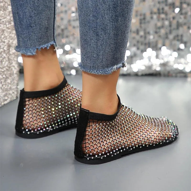 Drune | Flatsandalen mit Strass-Design