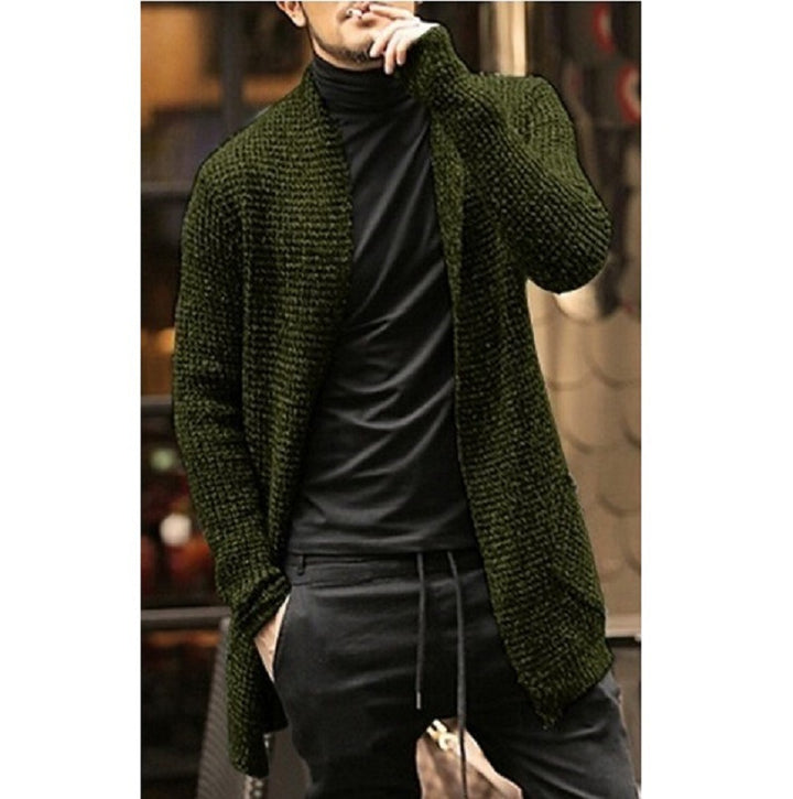 Herren eleganter Strickcardigan mit offener Front und lässigem Schnitt Drune