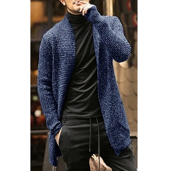 Herren eleganter Strickcardigan mit offener Front und lässigem Schnitt Drune