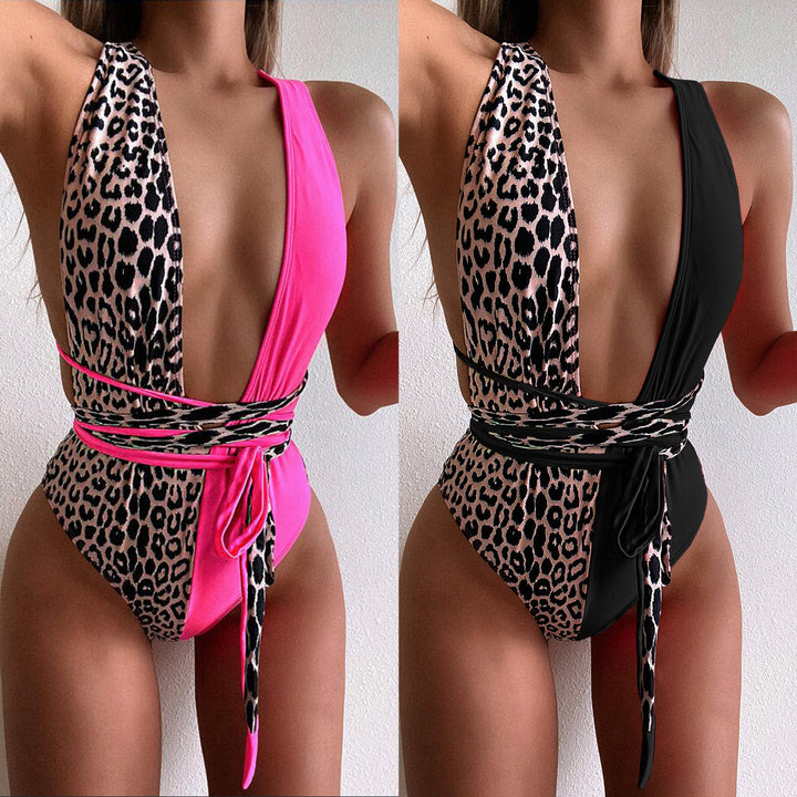 Damen Einteiliger Badeanzug mit aufregendem Cross-Body-Design Drune