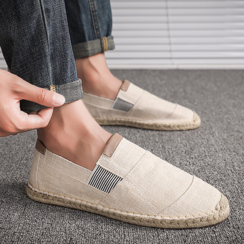 Drune | Boss Stilvolle Handgemachte Leinwandstrohschuhe Sommer-Chic