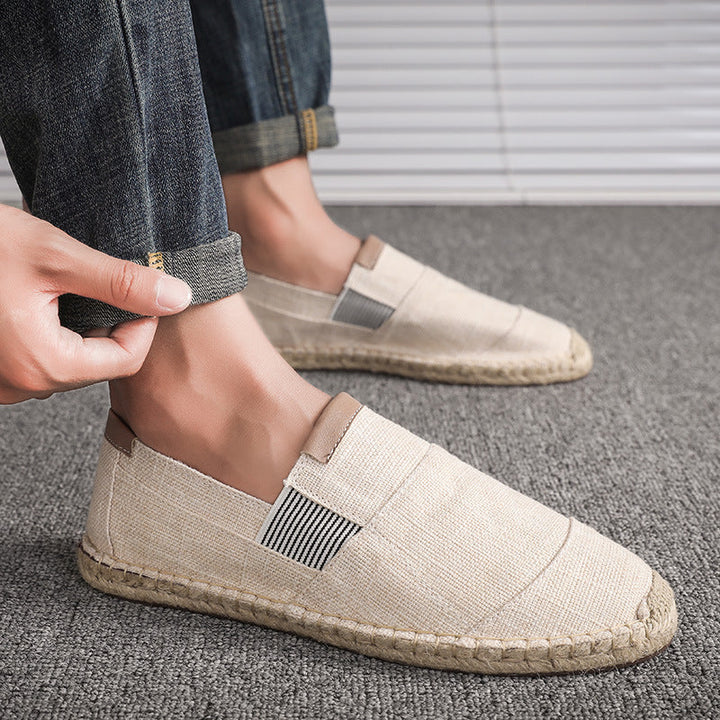 Drune | Boss Stilvolle Handgemachte Leinwandstrohschuhe Sommer-Chic