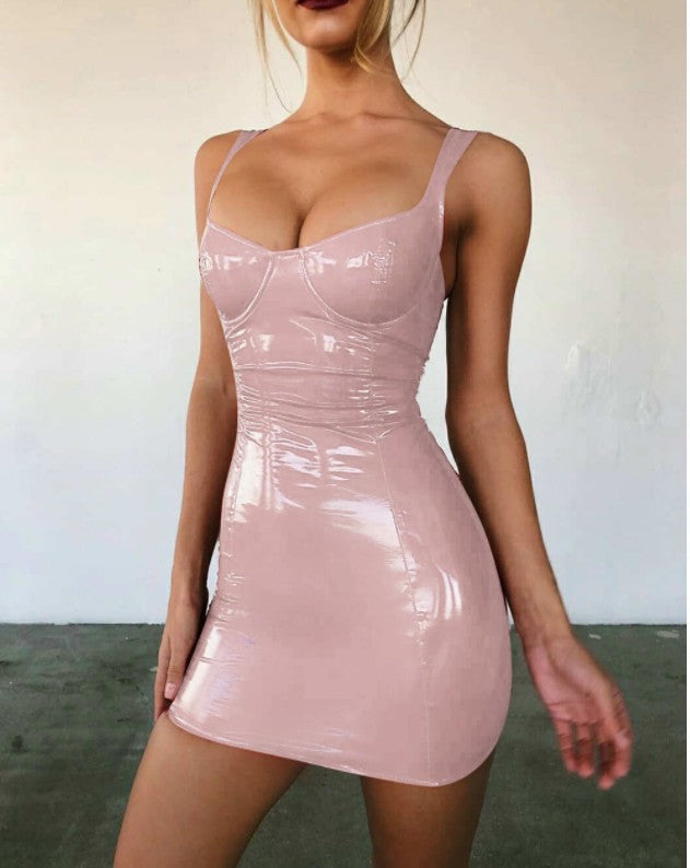Drune | Latex Kleid mit Verstellbaren Trägern