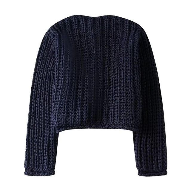 Drune | Grobstrick-Strickjacke mit großen Knöpfen