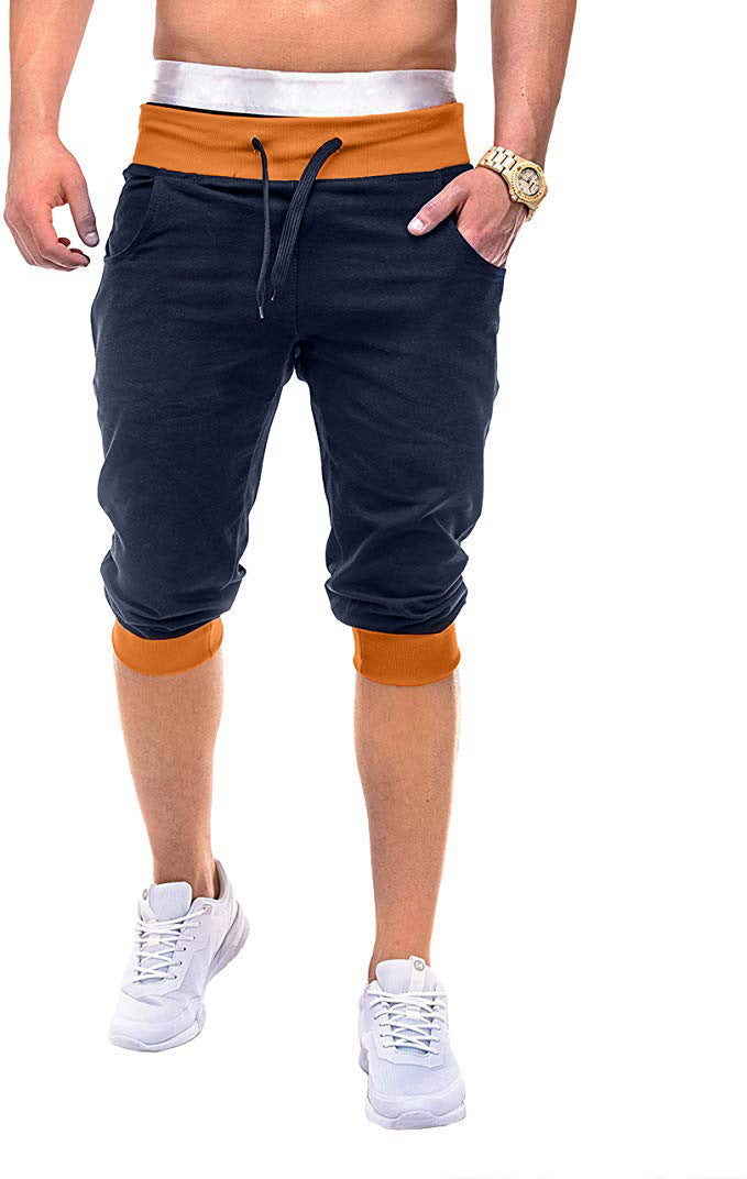 Herren Sportliche Capri-Hose mit elastischem Bund und modischen Kontrastakzenten Drune