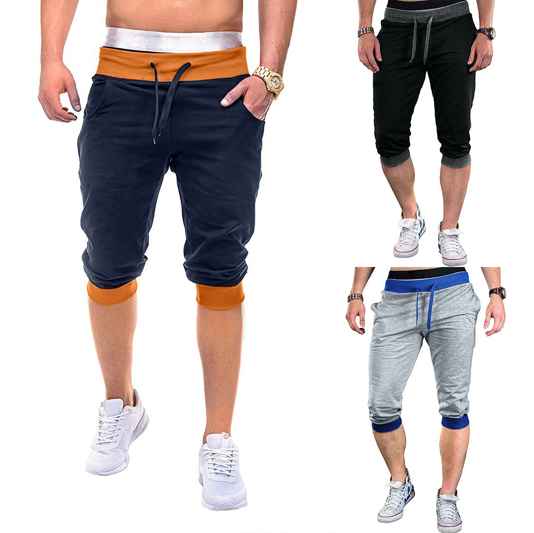 Herren Sportliche Capri-Hose mit elastischem Bund und modischen Kontrastakzenten Drune