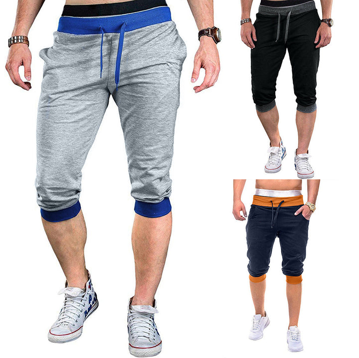 Herren Sportliche Capri-Hose mit elastischem Bund und modischen Kontrastakzenten Drune