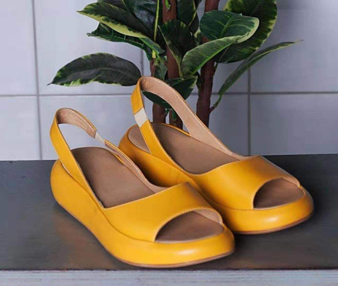 Damen nan Slingback-Pantolette mit ergonomischem Memory-Fußbett und leichter Plateausohle Drune