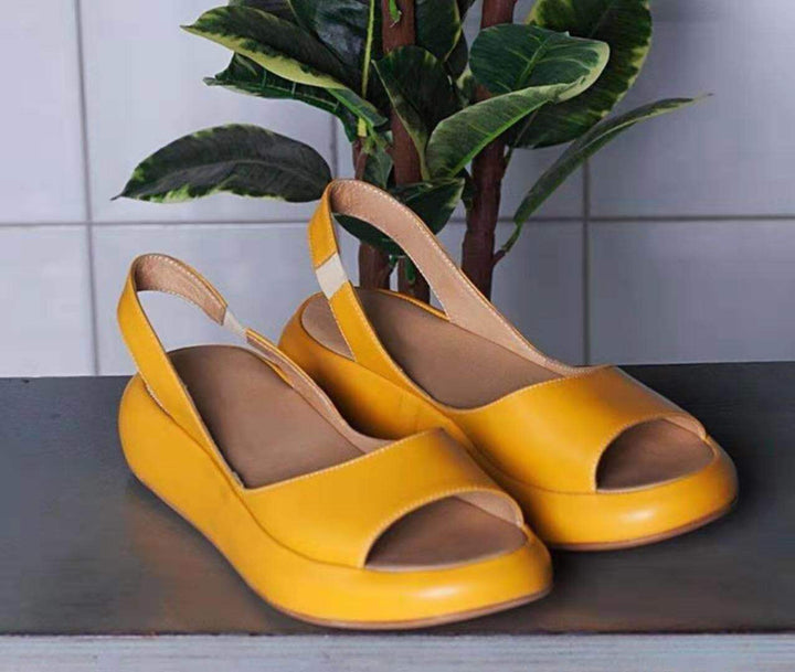 Damen nan Slingback-Pantolette mit ergonomischem Memory-Fußbett und leichter Plateausohle Drune