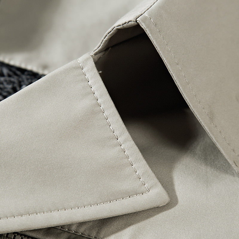 Herren Kurzmantel mit Teddy-Innenfutter, Reverskragen und Eingrifftaschen Drune