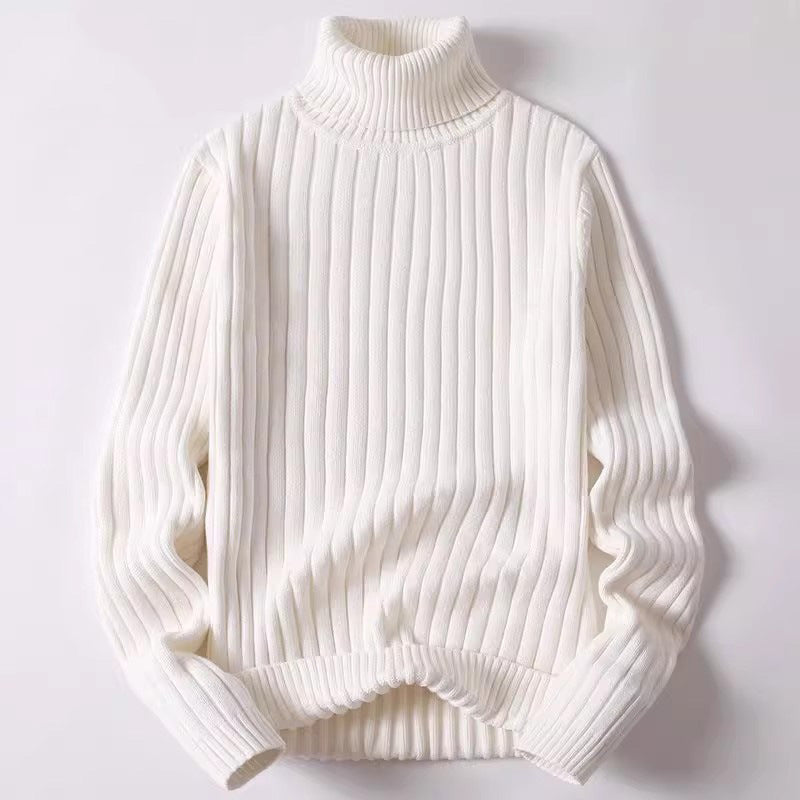 Herren-Strickpullover aus Baumwolle mit Stehkragen
