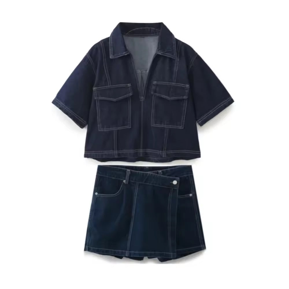Drune | Trendiges Denim Satz Urban Chic