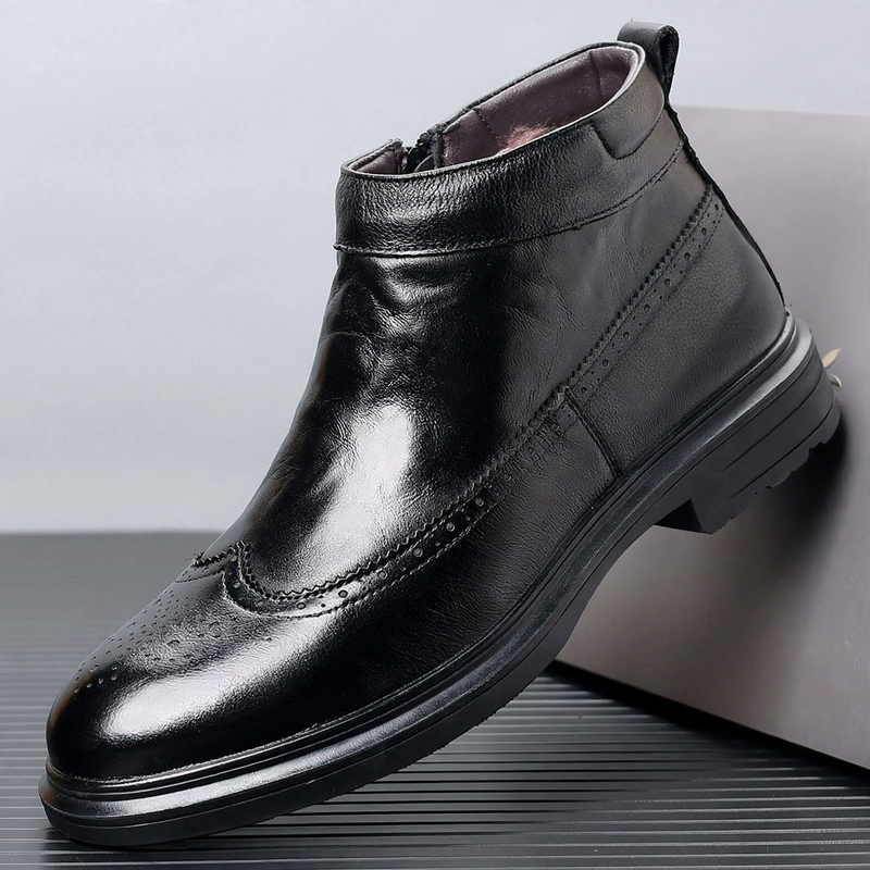 Herren-Chelsea-Stiefel, Rindsleder, Business-Stil