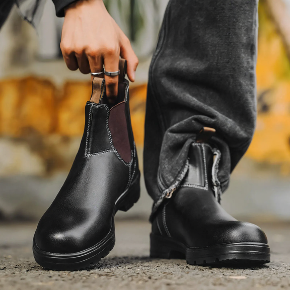 Herren-Chelsea-Stiefel, britischer Stil, rutschfest