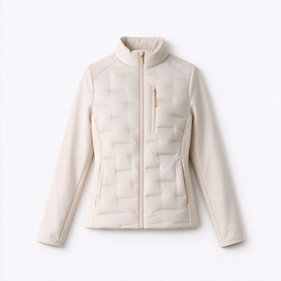 Schlanke Damen-Daunenjacke, Weißentendaunen, leicht und warm